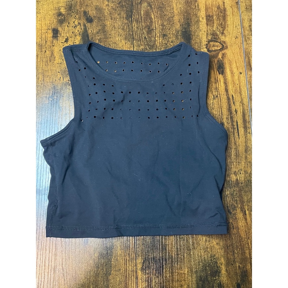 GLYDER Black Cutout Athletic Crop Top‎ Tank Athletic Workout Yoga XS